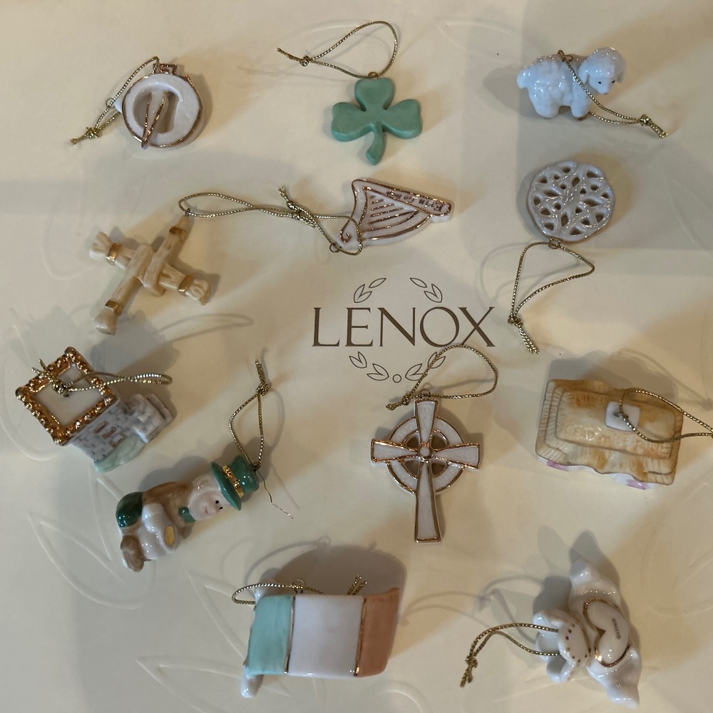 RARE Lenox Luck Of The Irish 12 Mini Ornament NWT